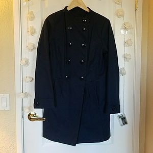 Banana republic double breasted navy blue coat S